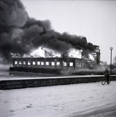 Anlagd brand i Borgholm 22 mars 1964.