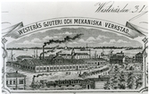 Västerås, Munkängen.
Träsnitt, Västerås mekaniska verkstad, c:a 1890.