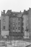 Byggarbetsplats på Magasinsgatan, 1970