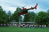 Helikopterlandning i Stadsparken, 1993