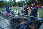 Barkbåtstillverkning i Stadsparken, 1994