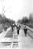 Järnvägsarbetare på sträckan Adolfsberg till Marieberg, 1950-tal