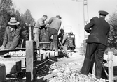 Makadamisering av spåret på sträckan Adolfsberg till Marieberg, 1950-tal