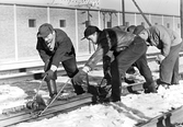 Rälspumpning på spåret vid Gustavsvik, 1950-tal