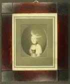 Okänd dam i träram med baksida, 1850-tal