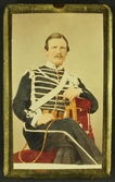 Kolorerat porträtt av man i uniform, 1860-tal