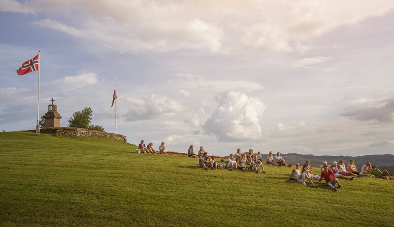 Olavshaugen på Stiklestad. Foto: Øyvind Malum (Stiklestad Nasjonale Kultursenter)