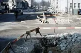 Gatuarbete på Rudbecksgatan, 1957 ca