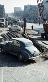 Parkering vid gatuarbete, ca 1959