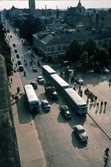 Busshållplats vid Järntorget, 1957
