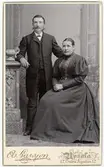 Kabinettsfotografi - man och kvinna, Uppsala 1897