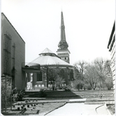 Västerås.
Botaniska trädgården mot Domkyrkan.