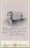 Porträtt på V. Christoffersson, Norrköping med sin fru född Cederström.