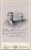 Porträtt på V. Christoffersson, Norrköping med sin fru född Cederström.