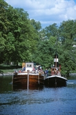 Bogseringsbåten Rex och pråmen Albert på båtens dag, 1996