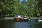 Bogseringsbåten Rex och pråmen Albert på båtens dag, 1996