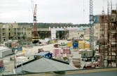 Byggarbetsplats på Ladugårdsängen, 1991