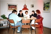 ÖBO-personal vid kaffebord, 1991