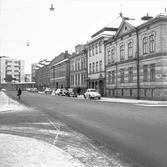 Fabriksgatan mot norr från Änggatan, 1960-tal