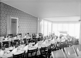 Dukat till taklagsfest i gillestugan i Rosta höghus, 1950-03-27