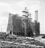 Byggnation av panncentralen i Rosta, 1948-07-02