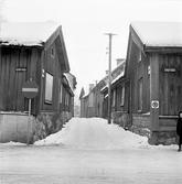 Hörnet Kyrkogårdsgatan - Näbbgränd ca 1955