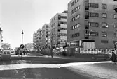 Rudbecksgatan mot öster från Fabriksgatan, 1962