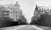 Storgatan mot söder från Järnvägsgatan, 1918