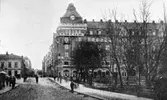 Storgatan mot norr från Järntorget, 1918