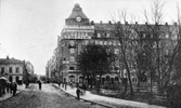Storgatan mot norr från Järntorget, 1918