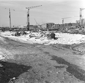 Baronbackarna byggs, februari 1955