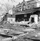 Förberedelser för flyttning av Tenngjutargården, april 1957