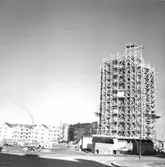 Byggnation av höghuset i Rosta centrum, 1947-1952
