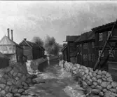 Oljemålning av åpartiet från Apotekarebron i Västerås.
