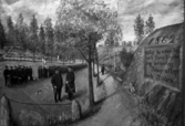 Oljemålning från 1862. Västerås Skarpskyttekår.