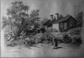 Blyertsteckning av Rudolf Gagge, 1868, Västerås.