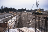 Byggranar på bygge av Brickebacken, 1968