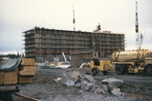 Slamsug vid byggarbetsplats i Brickebacken, 1968