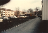 Hyreshus på Norrgatan söderut från kvarteret Melonen mot Malmplan, 1980