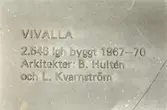 Informationsskylt om bostadsområdet Vivalla, 1970
