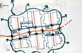 Ritningsförslag över Brickebacken inför projektering, 1968