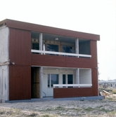 Byggnation av hyreshus, ca 1970