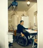 Handikappanpassat badrum i Brickebacken, 1971