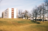 Byggnation av hyreshus i Västhaga, 1970-tal