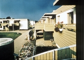 Utsikt från balkong i Västhaga, 1970-tal