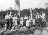 Invigning av flaggstång vid Solstugan, 1920-tal