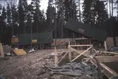 Byggarbetsplats på Ringvägsplan i Glanshammar, 1970