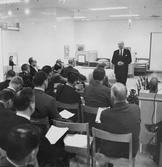 Tal inför pressen vid invigning av varuhuset Krämaren, 1963-03-25