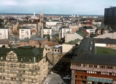 Vy över byggplats a äldreboendet Focushuset, 1965-1968