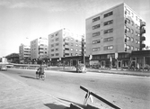 Rudbecksgatan mot öster från Fabriksgatan, 1961-05-26